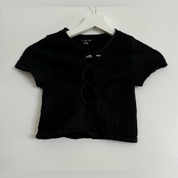 Urban Outfitters Out From Under Black Seamless Cropped Top‎ Size M/L - Picture 4 of 6